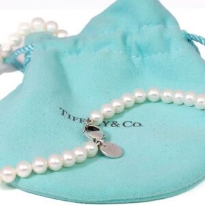 Tiffany & Co. Pearl Necklace with Silver Accents